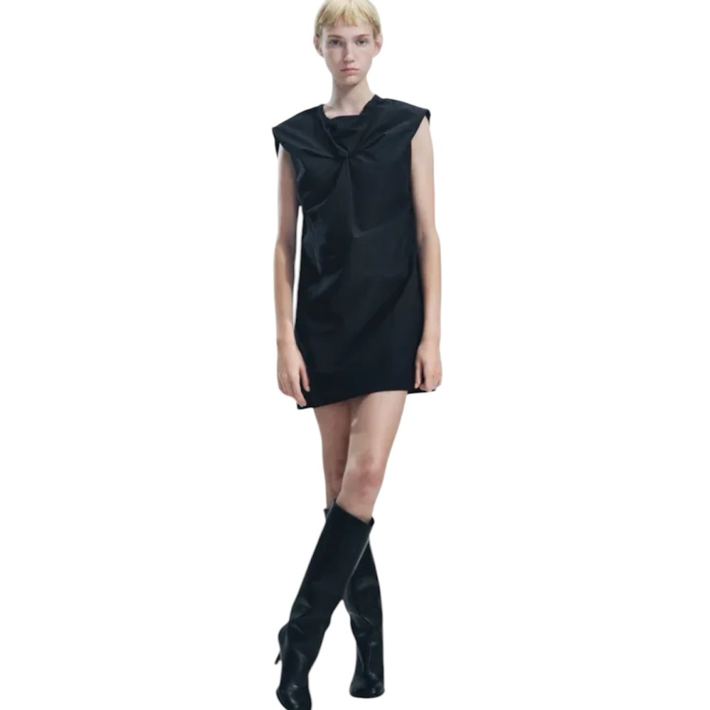 ZARA DRESSS KURZES KLEID MIT KNOTEN ZW COLLECTION